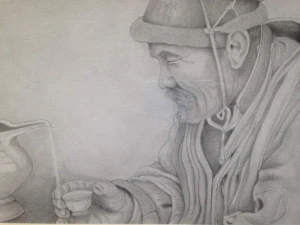 matita su cartoncino cm 30 x 40