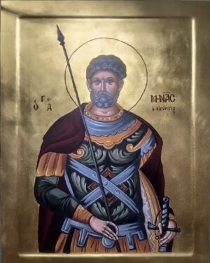 traditional Byzantine technique of egg tempering. 22K gold leaves. 60 x 50 cm