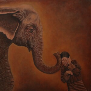 acrylic on canvas 5ft x5ft,