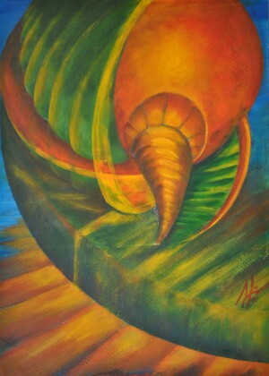 acrilico su carta 25 x 35