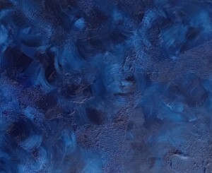 acrylic , sand, tissue paper, organza on cotton canvas, 50 x 60,5 cm