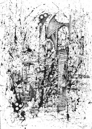Indian Ink drawings on paper and collage cm 50 x 40
