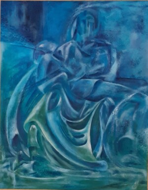 acrilico e graniglia su cartone telato 40 x50