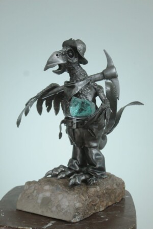 scultura metallica cm 20 x 40 x 45