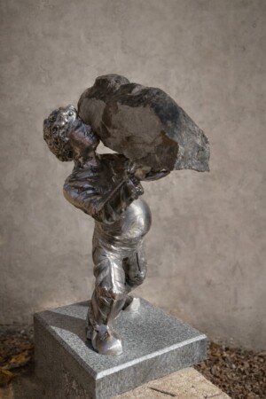 scultura metallica cm 20 x 10 x 15