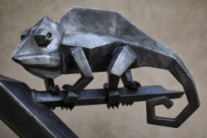 scultura metallica cm 45 x 15 x 40