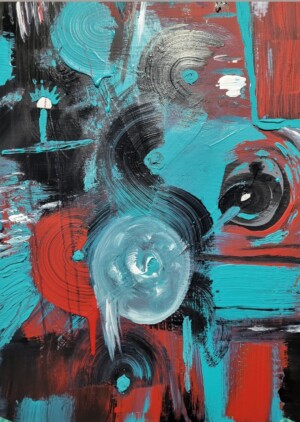 Acrylic on canvas (Mixed Media)