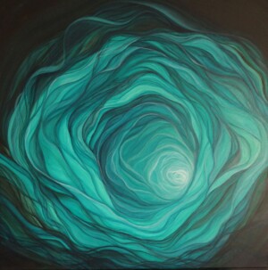 acrilico su tela cm 110 x 110